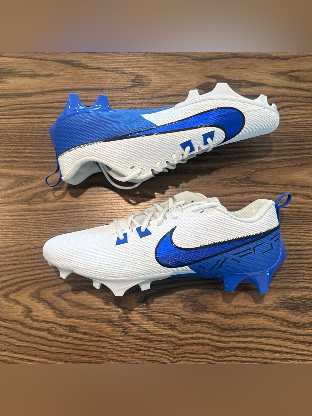 Size 12 Nike Vapor Edge Speed 360 2 Football Cleats White/Royal Blue FN7764-108